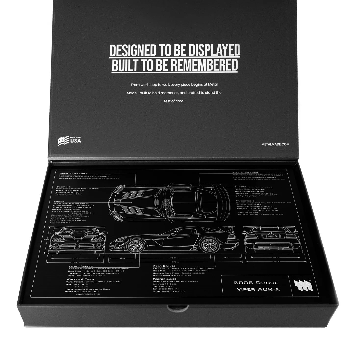 2008 Dodge Viper ACR-X, in the metal made gift box, landscape plate