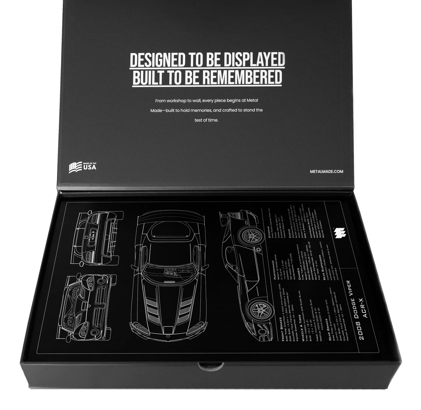 2008 Dodge Viper ACR-X, in the metal made gift box, portrait plate