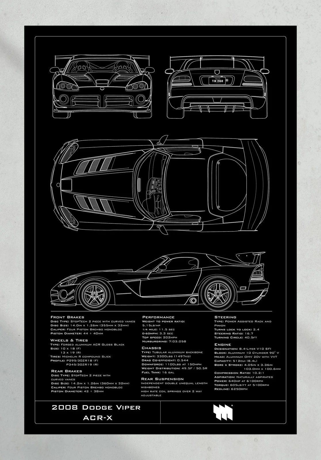 2008 Dodge Viper ACR-X, the print, portrait