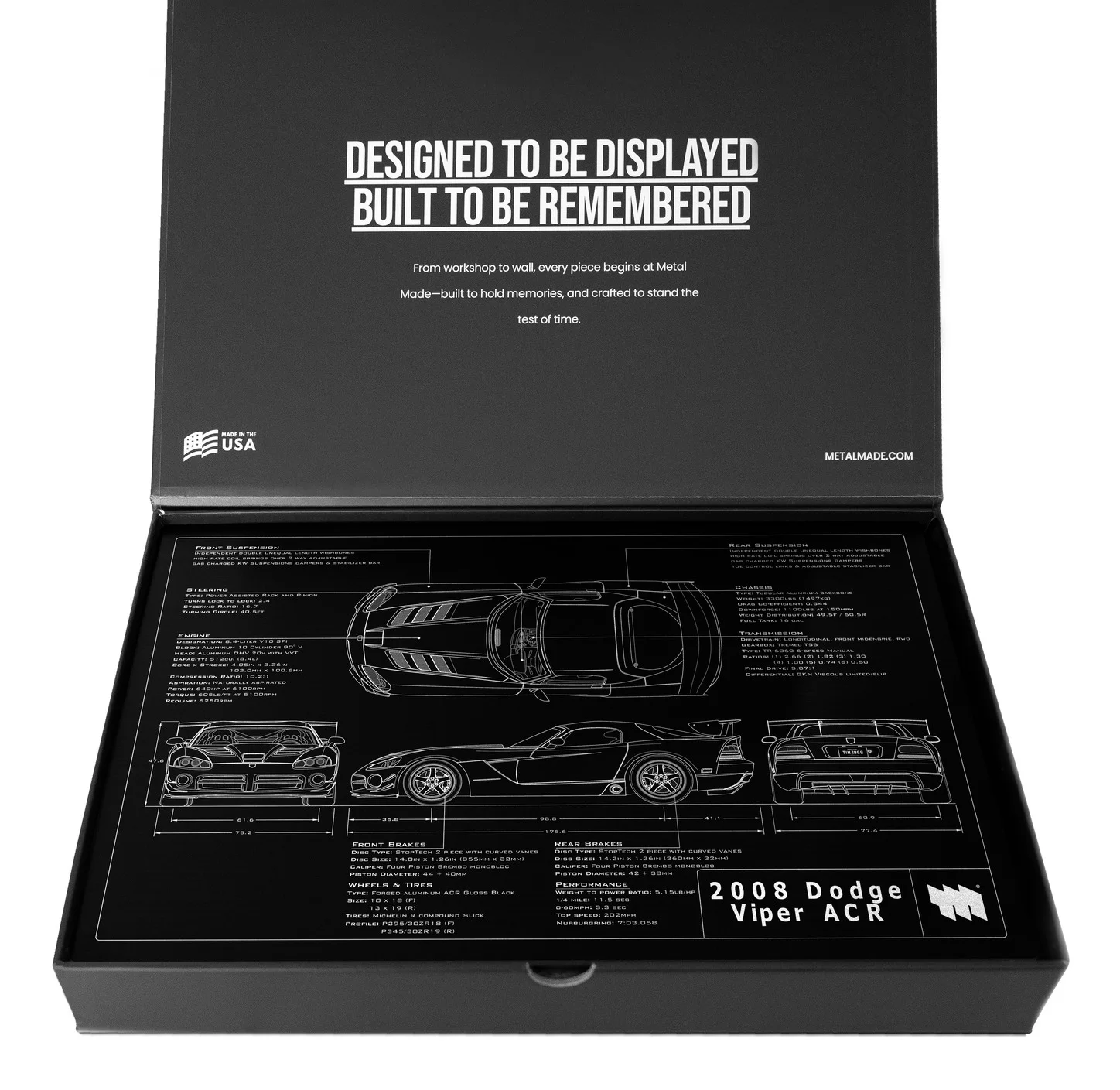 2008 Dodge Viper ACR, in the metal made gift box, landscape plate