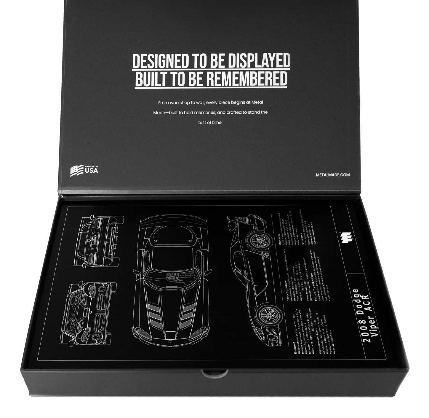 2008 Dodge Viper ACR, in the metal made gift box, portrait plate