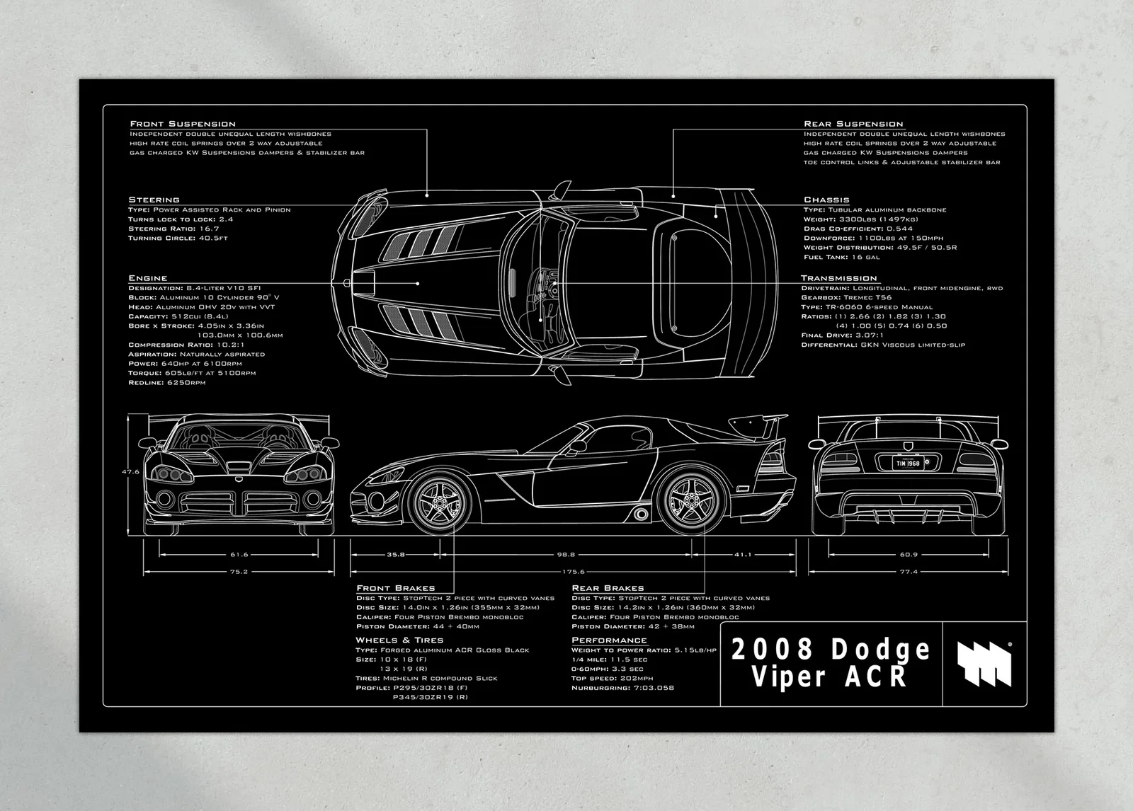 2008 Dodge Viper ACR, the print, landscape