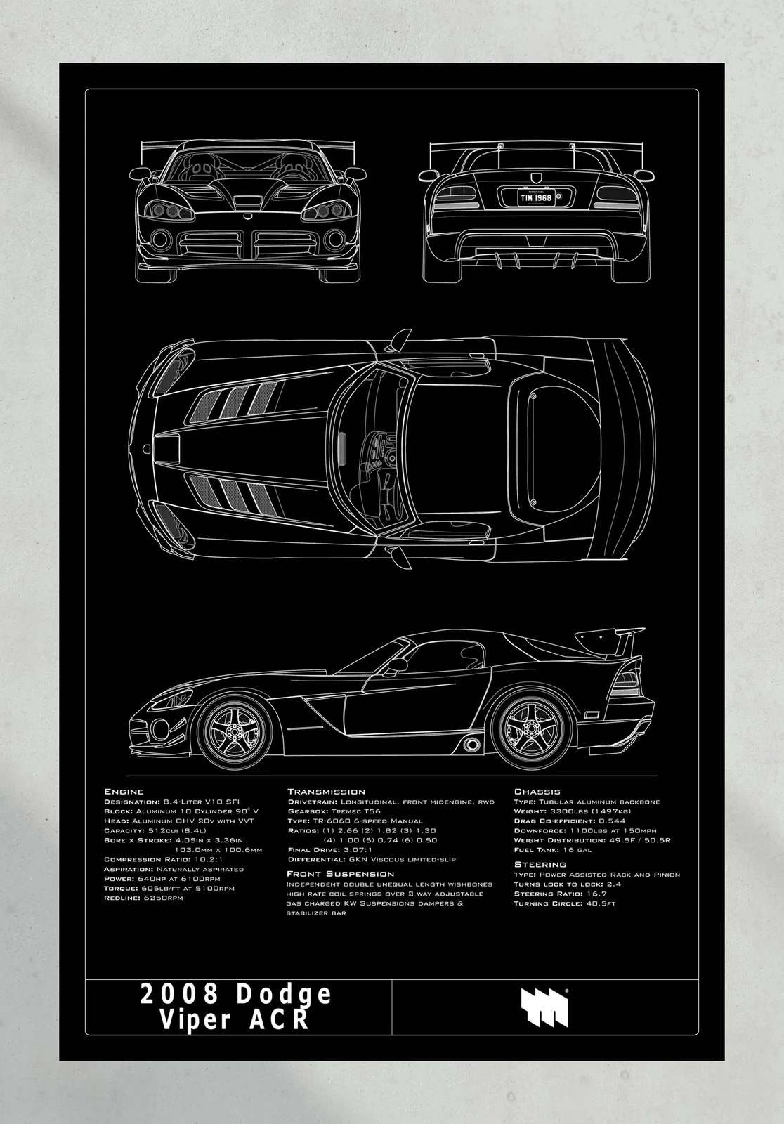 2008 Dodge Viper ACR, the print, portrait