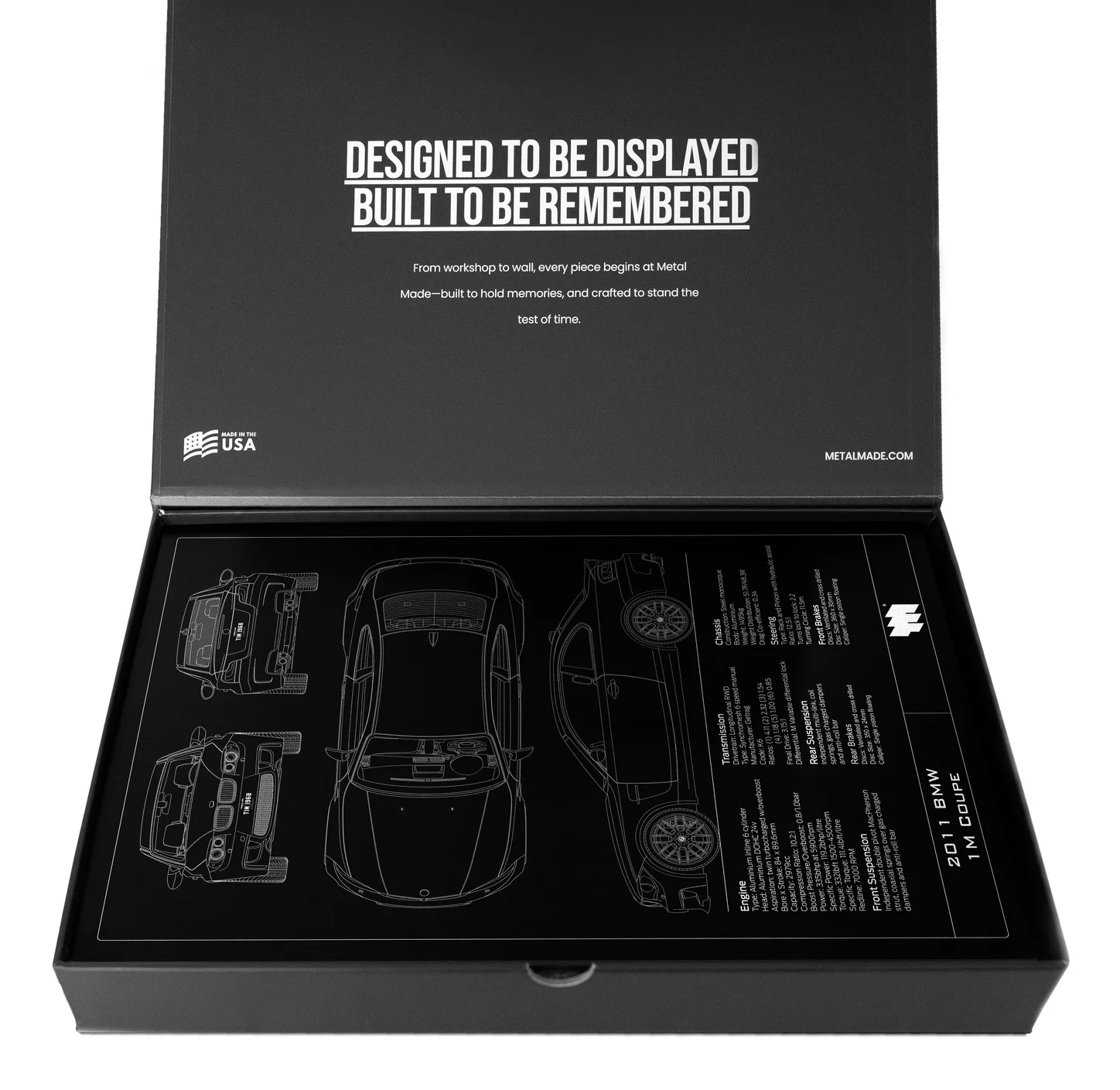 2011 BMW 1M Coupe, in the metal made gift box, portrait plate