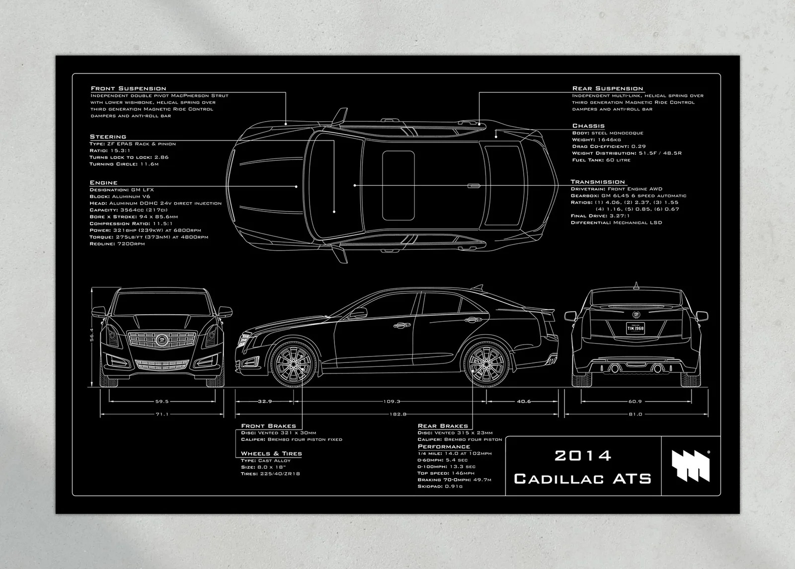 2014 Cadillac ATS, the print, landscape