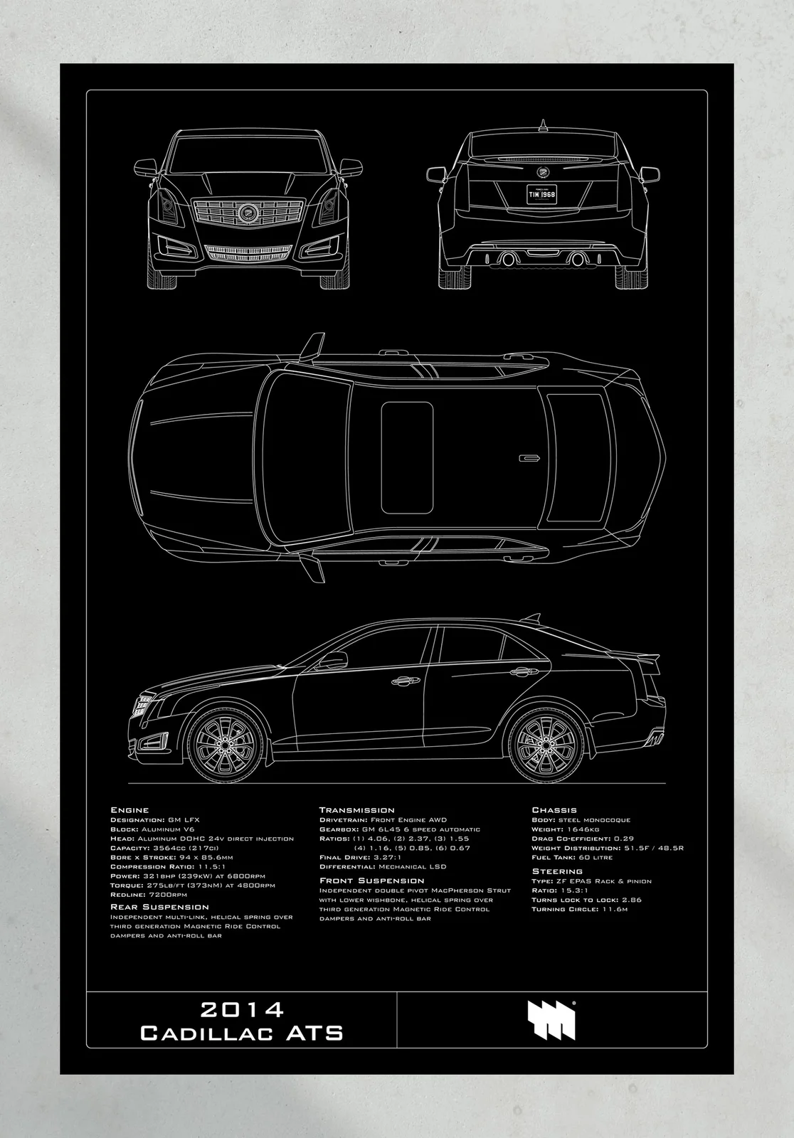 2014 Cadillac ATS, the print, portrait